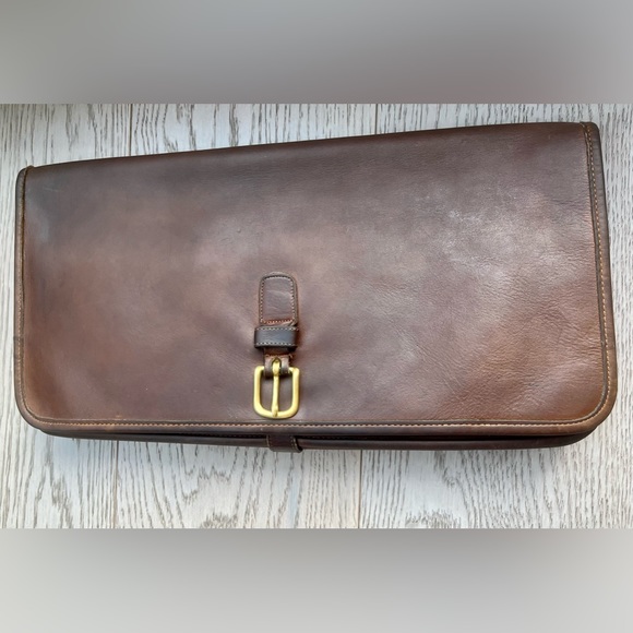 Vintage Coach Buckled Clutch - RARE 1977 (tabac) - Picture 9 of 11